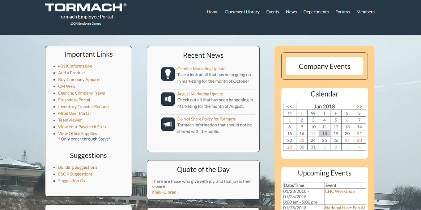 Tormach Employee Portal